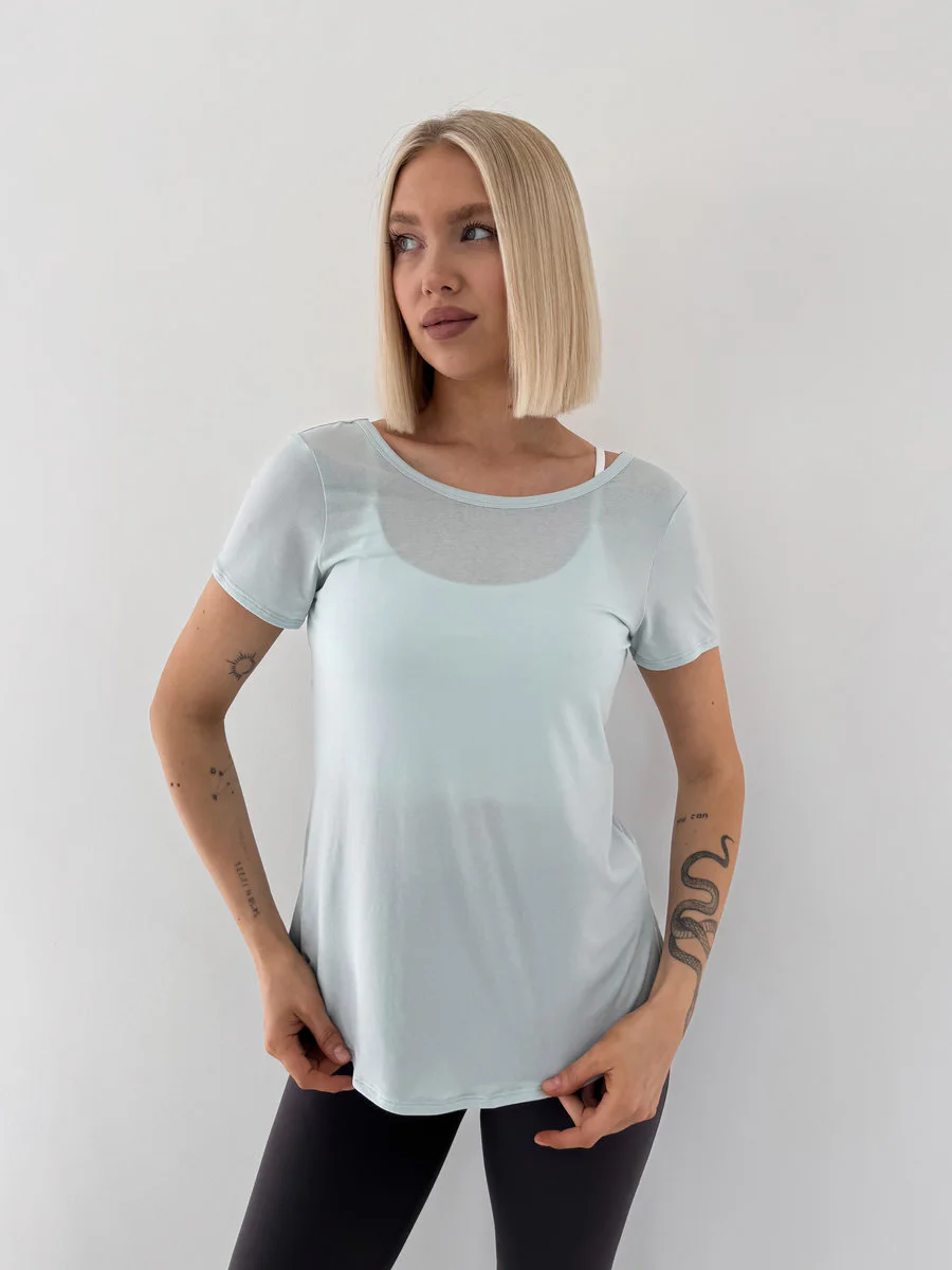 Футболка полупрозрачная с перекрестной спиной Breathable Cross