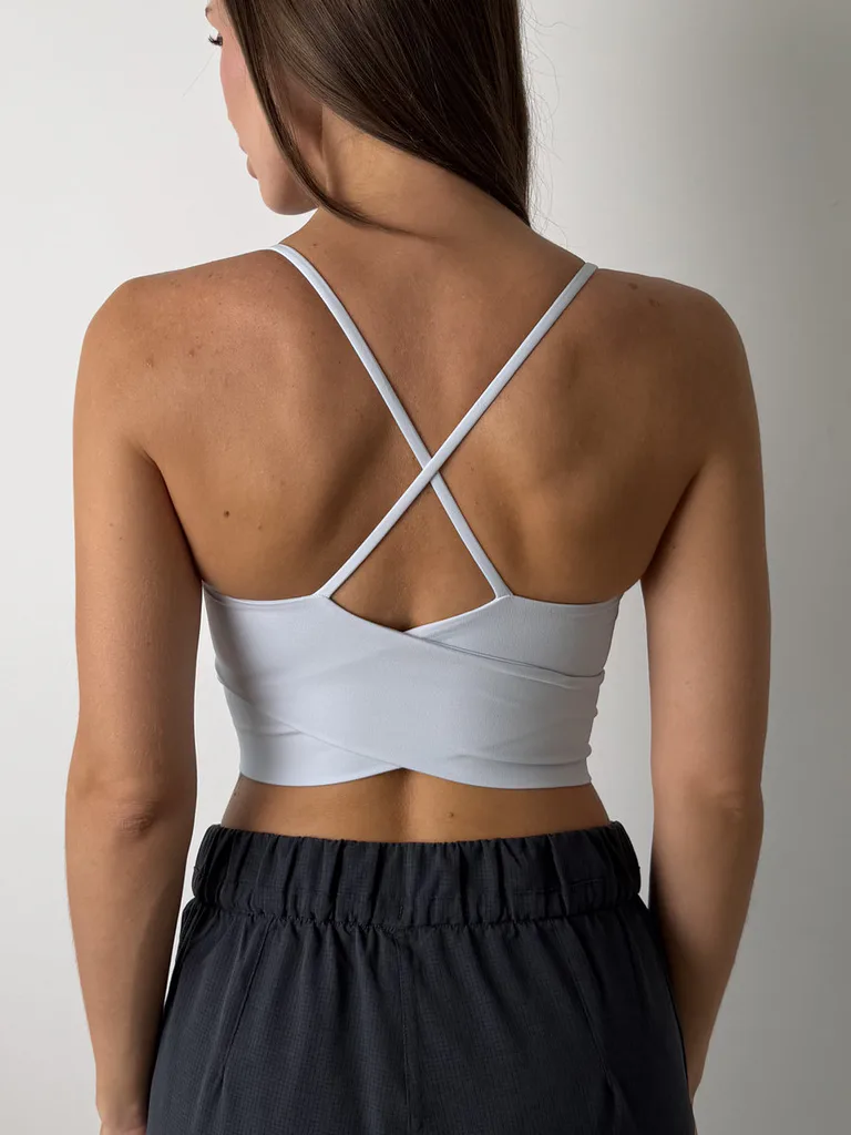 Спортивный удлиненный топ Back Cross (Без застежки)