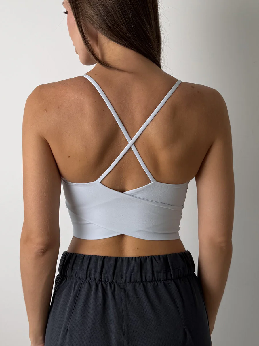 Спортивный удлиненный топ Back Cross (Без застежки)