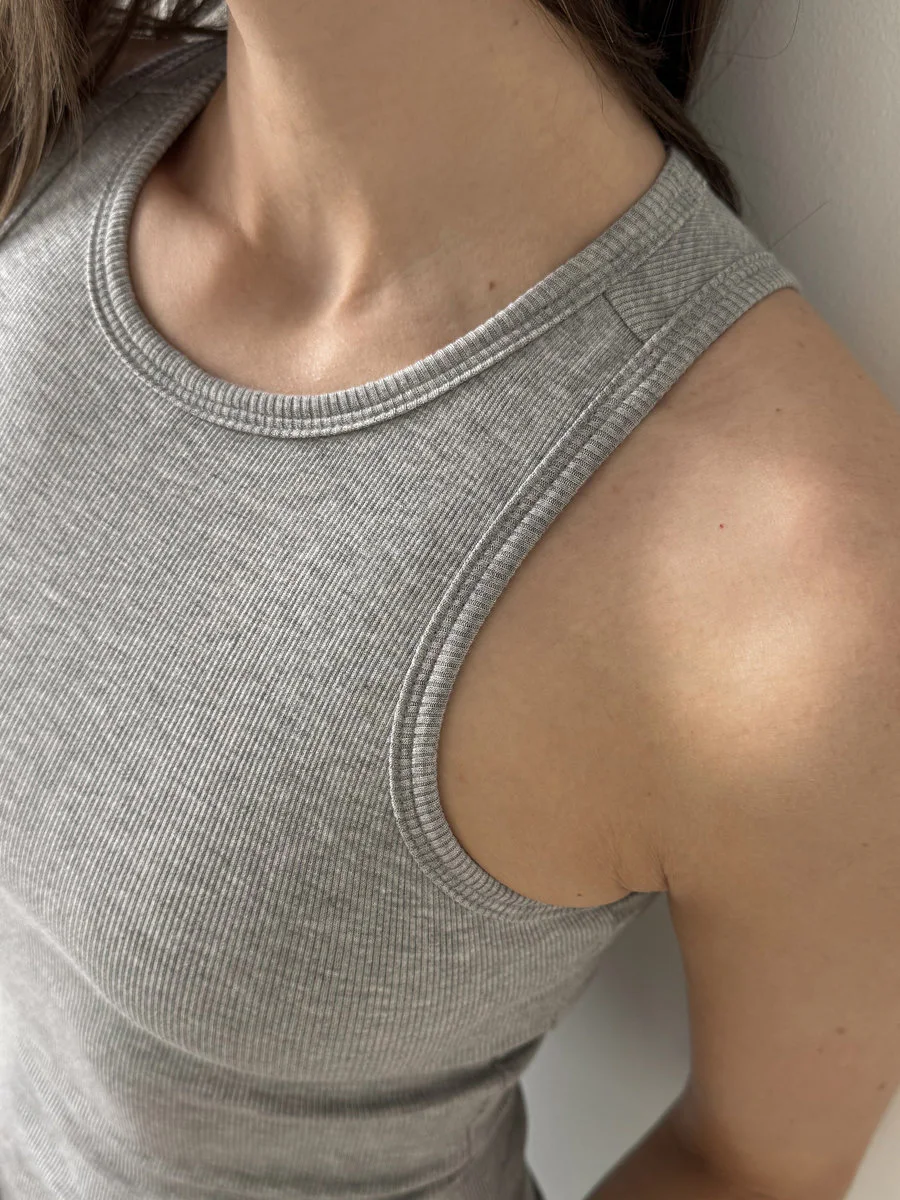 Майка в рубчик из модала Modal Rib Long Top