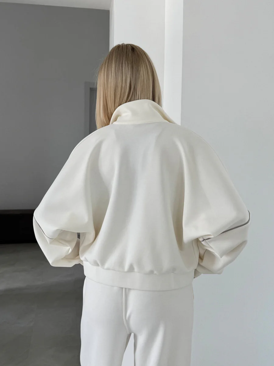 Толстовка на молнии Soft Comfort с воротником-стойкой из модала