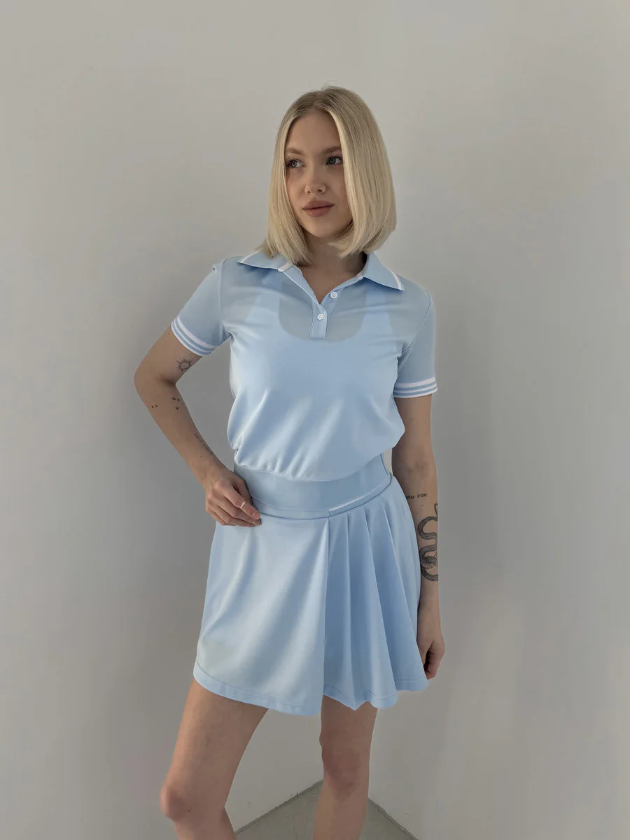 Футболка-поло с резинкой на талии Polo button