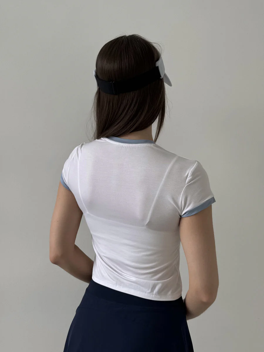 Спортивная футболка c контрастными рукавами и горловиной Contrast Trim Tee