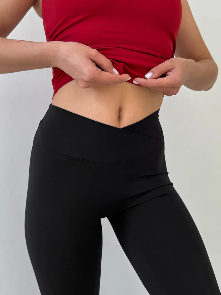 Леггинсы с талией на запах V-Wrap Contour
