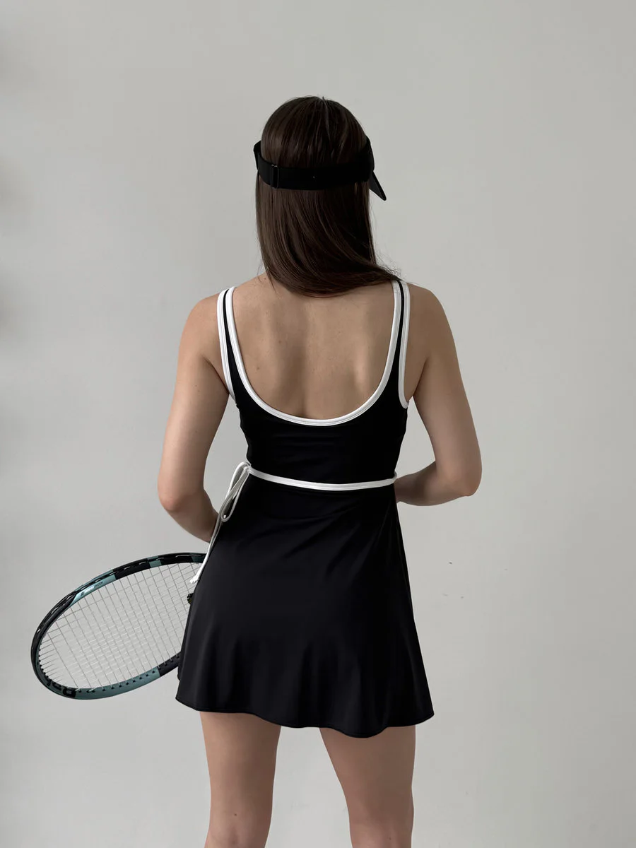 Платье спортивное с подкладом-шортиками Wrap Court Dress