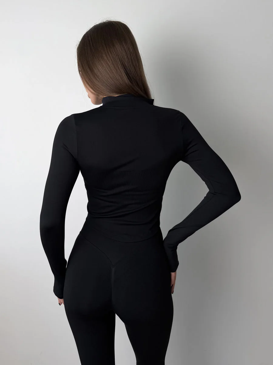 Спортивный бесшовный рашгард на молнии Seamless Zip Mid