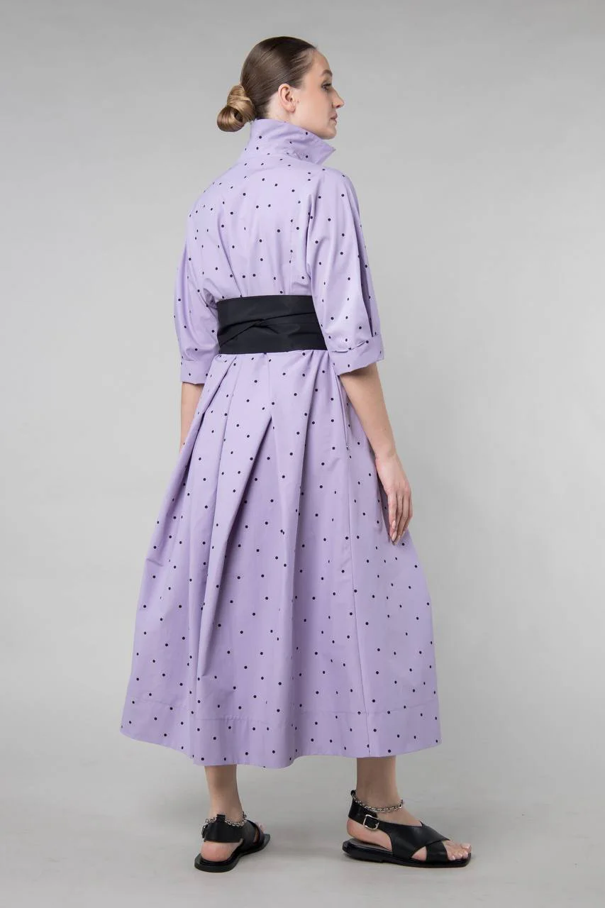 Платье Raffinato цв лаванда/горох