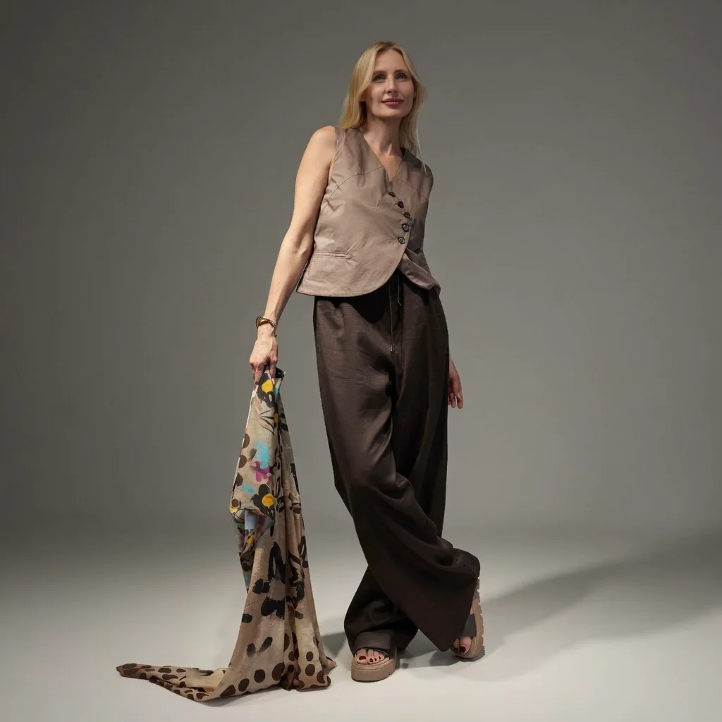Комбинезон Hassfashion коричн тонк бретели
