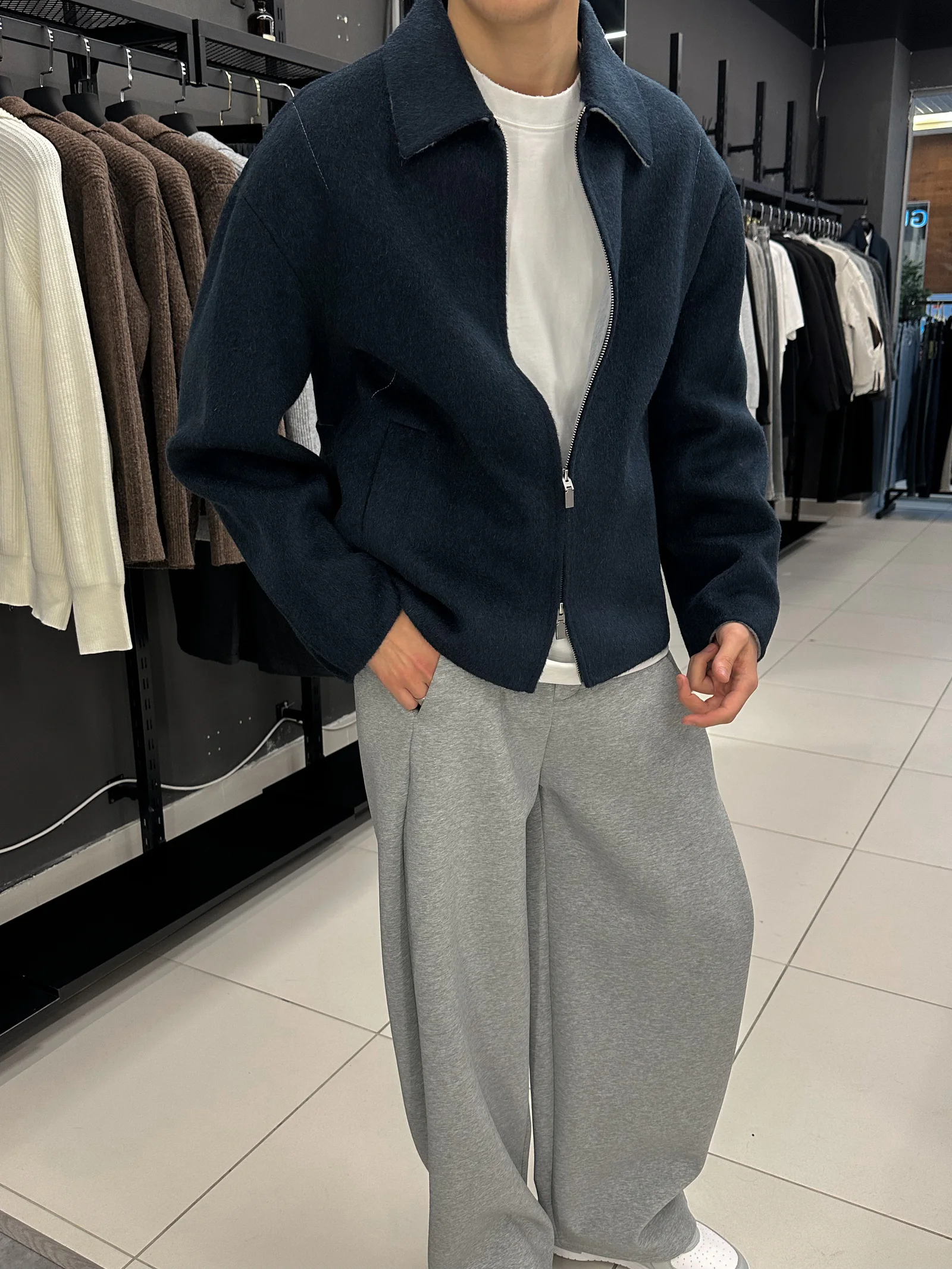 Пальто Premium Wool синий